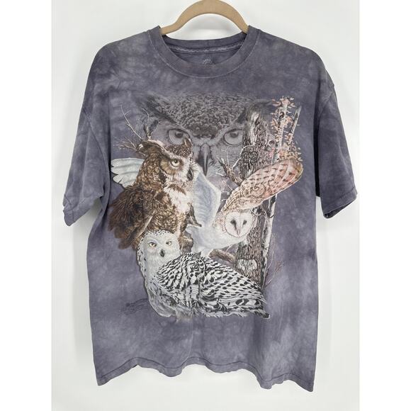 The Mountain Other - Distressed Find 11 Owls The Mountain T-shirt Sz L